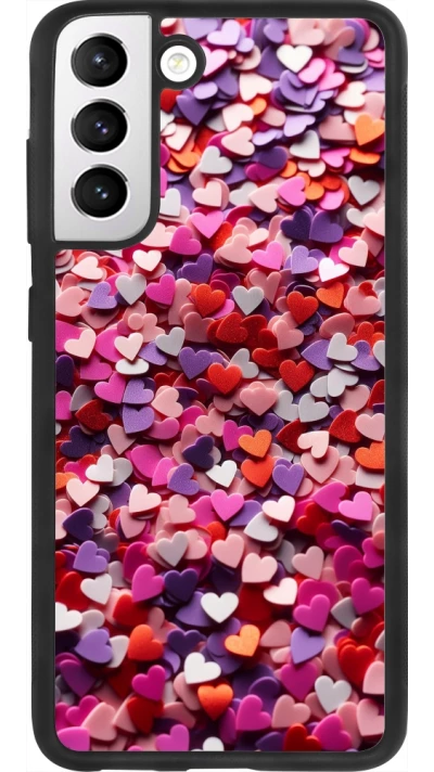 Samsung Galaxy S21 FE 5G Case Hülle - Silikon schwarz Valentin 2025 Konfetti