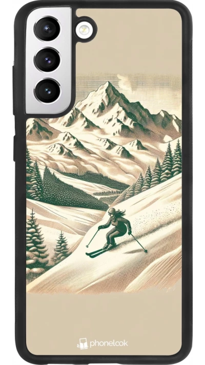 Samsung Galaxy S21 FE 5G Case Hülle - Silikon schwarz Vintage Skiberg