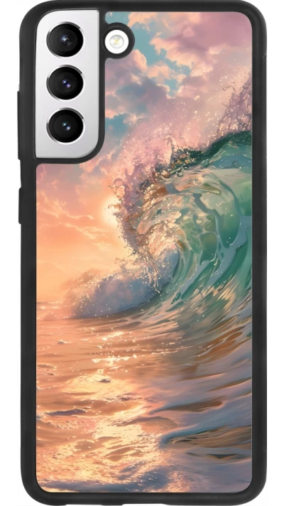 Samsung Galaxy S21 FE 5G Case Hülle - Silikon schwarz Wave Sunset