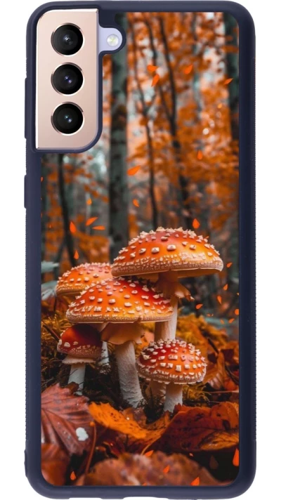 Coque Samsung Galaxy S21+ 5G - Silicone rigide noir Autumn 26 Mushrooms in the woods