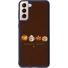 Coque Samsung Galaxy S21+ 5G - Silicone rigide noir Autumn 26 Pumpkin season
