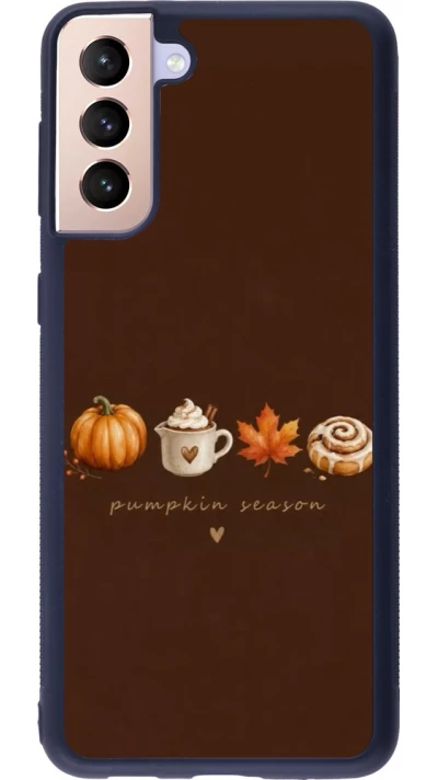 Coque Samsung Galaxy S21+ 5G - Silicone rigide noir Autumn 26 Pumpkin season