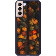 Coque Samsung Galaxy S21+ 5G - Silicone rigide noir Autumn 26 Road in autumn
