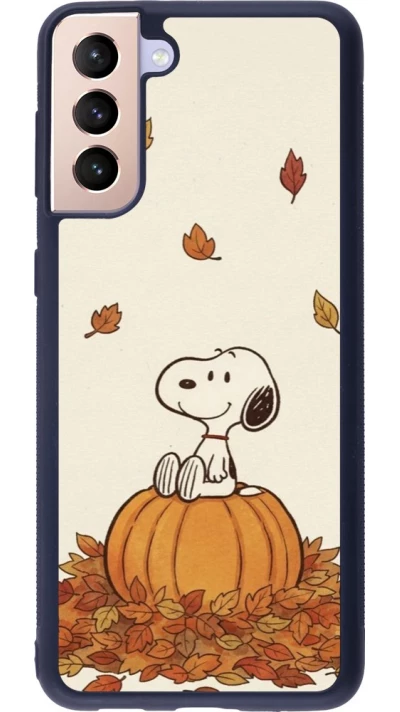 Coque Samsung Galaxy S21+ 5G - Silicone rigide noir Autumn 26 Snoopy autumn