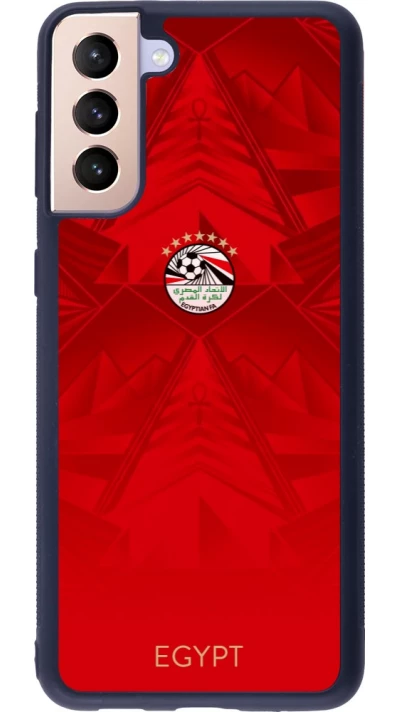 Coque Samsung Galaxy S21+ 5G - Silicone rigide noir Maillot de football Égypte 2026 personnalisable