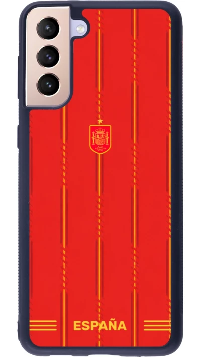 Coque Samsung Galaxy S21+ 5G - Silicone rigide noir Maillot de football Espagne 2026 personnalisable
