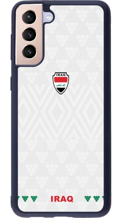 Coque Samsung Galaxy S21+ 5G - Silicone rigide noir Maillot de football Irak 2026 personnalisable