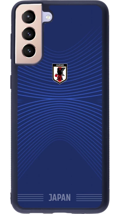 Coque Samsung Galaxy S21+ 5G - Silicone rigide noir Maillot de football Japon 2026 personnalisable