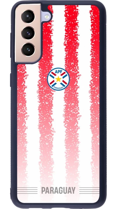 Coque Samsung Galaxy S21+ 5G - Silicone rigide noir Maillot de football Paraguay 2026 personnalisable