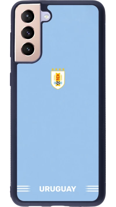 Samsung Galaxy S21+ 5G Case Hülle - Silikon schwarz Uruguay 2026 personalisierbares Fussballtrikot