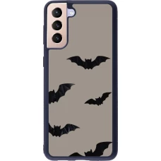 Coque Samsung Galaxy S21+ 5G - Silicone rigide noir Halloween 2026 Bats