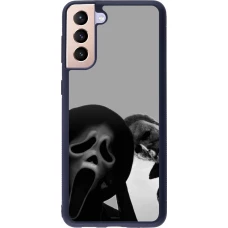 Coque Samsung Galaxy S21+ 5G - Silicone rigide noir Halloween 2026 Scream and Michael Myers