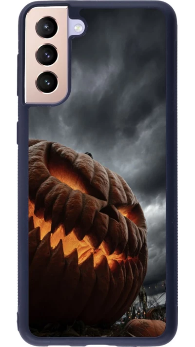Coque Samsung Galaxy S21+ 5G - Silicone rigide noir Halloween 2026 The Wicked Pumpkin