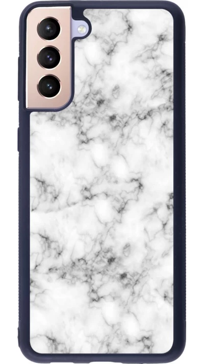 Coque Samsung Galaxy S21+ 5G - Silicone rigide noir Marble 01