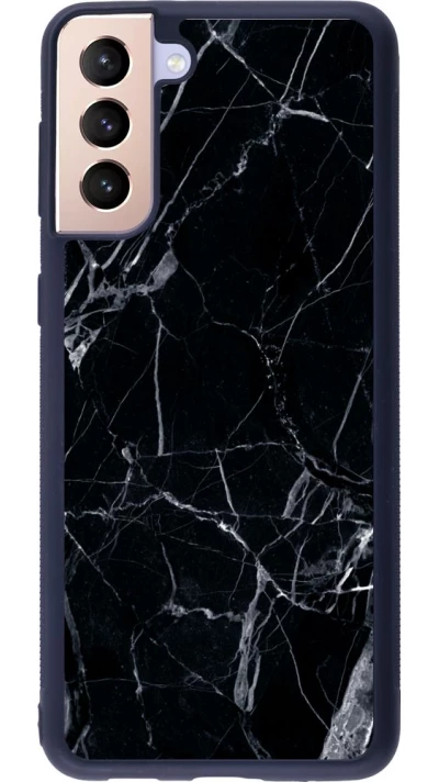 Coque Samsung Galaxy S21+ 5G - Silicone rigide noir Marble Black 01