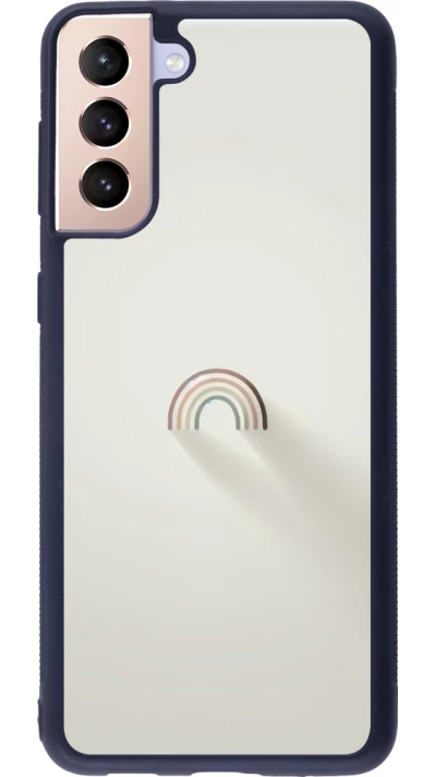 Coque Samsung Galaxy S21+ 5G - Silicone rigide noir Mini Rainbow Minimal