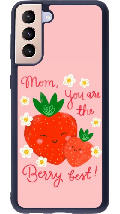 Coque Samsung Galaxy S21+ 5G - Silicone rigide noir Mom 2026 Berry best