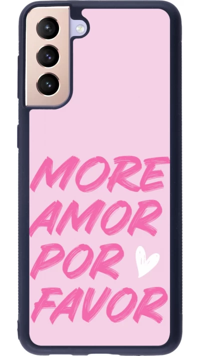 Coque Samsung Galaxy S21+ 5G - Silicone rigide noir More amor porfavor