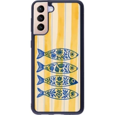 Coque Samsung Galaxy S21+ 5G - Silicone rigide noir Portuguese fish 2026