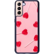Samsung Galaxy S21+ 5G Case Hülle - Silikon schwarz Saint Valentines Day 26 Lollipop