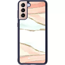 Coque Samsung Galaxy S21+ 5G - Silicone rigide noir Shimmering Orange