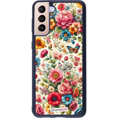 Samsung Galaxy S21+ 5G Case Hülle - Silikon schwarz Spring 25 fruehling bluetend