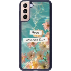 Coque Samsung Galaxy S21+ 5G - Silicone rigide noir Summer 2025 Grow with the flow