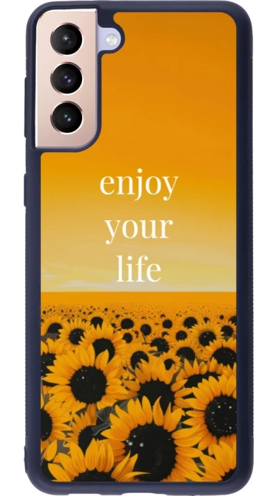 Samsung Galaxy S21+ 5G Case Hülle - Silikon schwarz Summer 2026 Enjoy your life