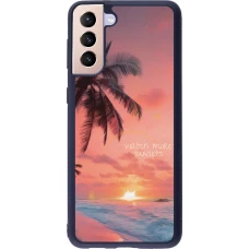 Samsung Galaxy S21+ 5G Case Hülle - Silikon schwarz Watch more sunsets Summer 2026