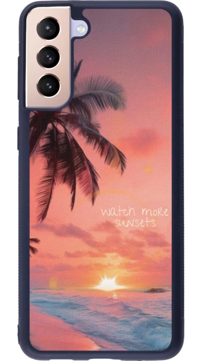 Coque Samsung Galaxy S21+ 5G - Silicone rigide noir Watch more sunsets Summer 2026