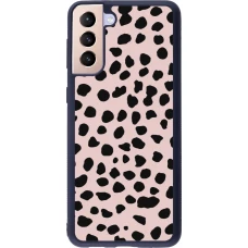 Coque Samsung Galaxy S21+ 5G - Silicone rigide noir Wild Leopard Pink