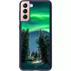 Samsung Galaxy S21+ 5G Case Hülle - Silikon schwarz Winter 22 Northern Lights