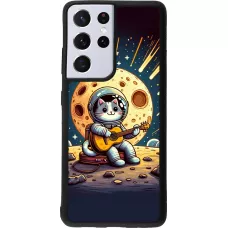Samsung Galaxy S21 Ultra 5G Case Hülle - Silikon schwarz AstroKatze RockMond
