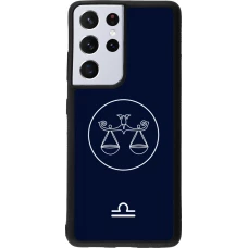 Samsung Galaxy S21 Ultra 5G Case Hülle - Silikon schwarz Astrologie Waage