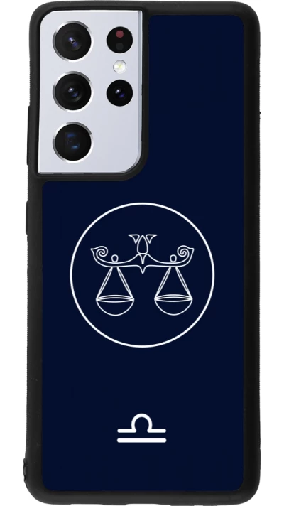 Samsung Galaxy S21 Ultra 5G Case Hülle - Silikon schwarz Astrologie Waage