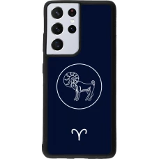 Samsung Galaxy S21 Ultra 5G Case Hülle - Silikon schwarz Astrologie Widder