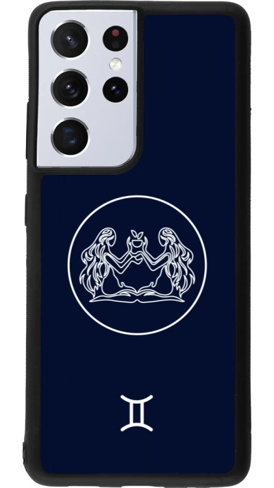 Samsung Galaxy S21 Ultra 5G Case Hülle - Silikon schwarz Astrologie Zwillinge