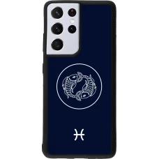 Samsung Galaxy S21 Ultra 5G Case Hülle - Silikon schwarz Astrologie Fische