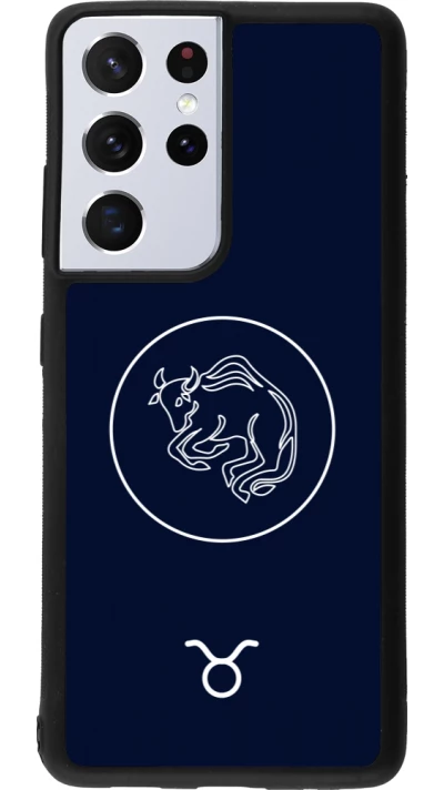 Samsung Galaxy S21 Ultra 5G Case Hülle - Silikon schwarz Astrologie Stier