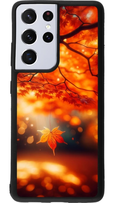 Samsung Galaxy S21 Ultra 5G Case Hülle - Silikon schwarz Herbst Magisch Orange
