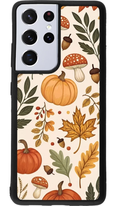 Samsung Galaxy S21 Ultra 5G Case Hülle - Silikon schwarz Autumn 25 Autumn pattern