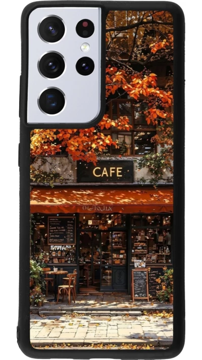 Samsung Galaxy S21 Ultra 5G Case Hülle - Silikon schwarz Autumn 25 Coffee shop