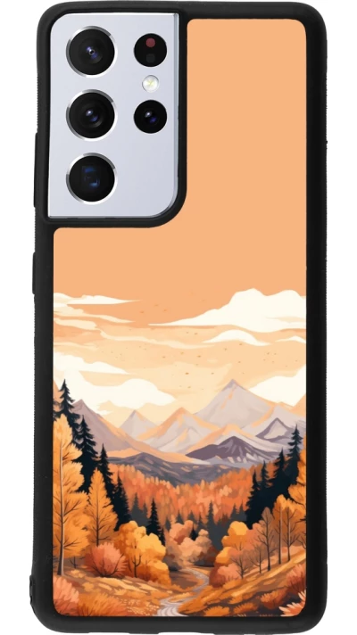 Samsung Galaxy S21 Ultra 5G Case Hülle - Silikon schwarz Autumn 25 Mountains