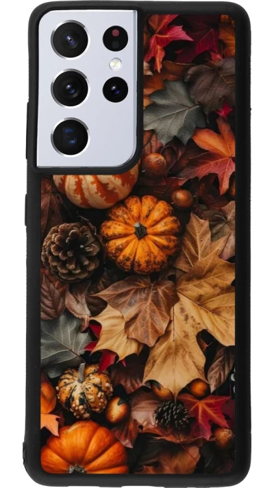 Samsung Galaxy S21 Ultra 5G Case Hülle - Silikon schwarz Autumn 25 Pumpkin