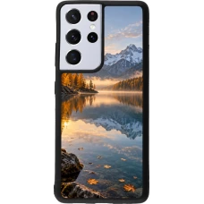 Coque Samsung Galaxy S21 Ultra 5G - Silicone rigide noir Autumn 26 Autumn lake