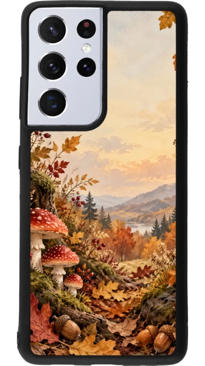Coque Samsung Galaxy S21 Ultra 5G - Silicone rigide noir Autumn 26 Illustrated Autumn