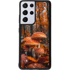 Coque Samsung Galaxy S21 Ultra 5G - Silicone rigide noir Autumn 26 Mushrooms in the woods