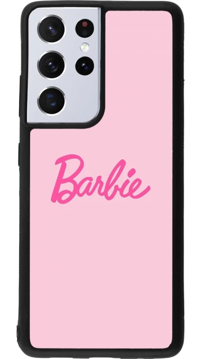 Samsung Galaxy S21 Ultra 5G Case Hülle - Silikon schwarz Barbie Text