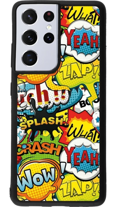 Samsung Galaxy S21 Ultra 5G Case Hülle - Silikon schwarz Cartoons slogans