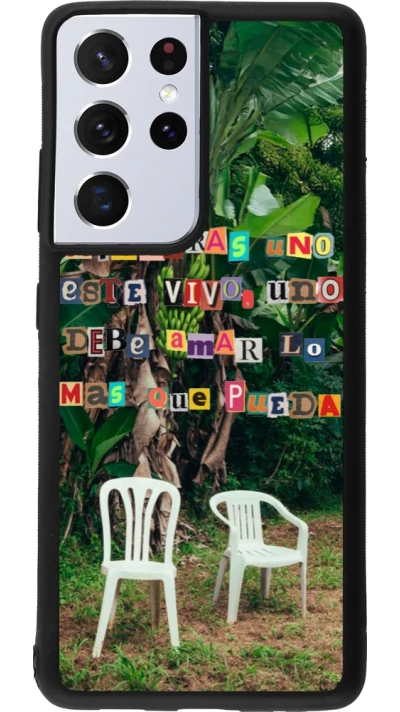 Samsung Galaxy S21 Ultra 5G Case Hülle - Silikon schwarz Chairs DTMF